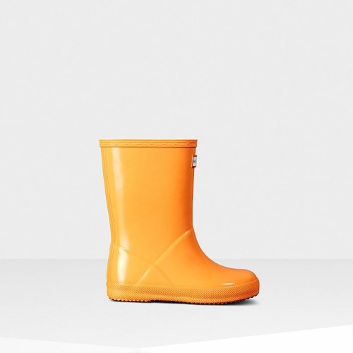 Hunter Original Classic Gloss Rain Boots For Kids - NZ T7834